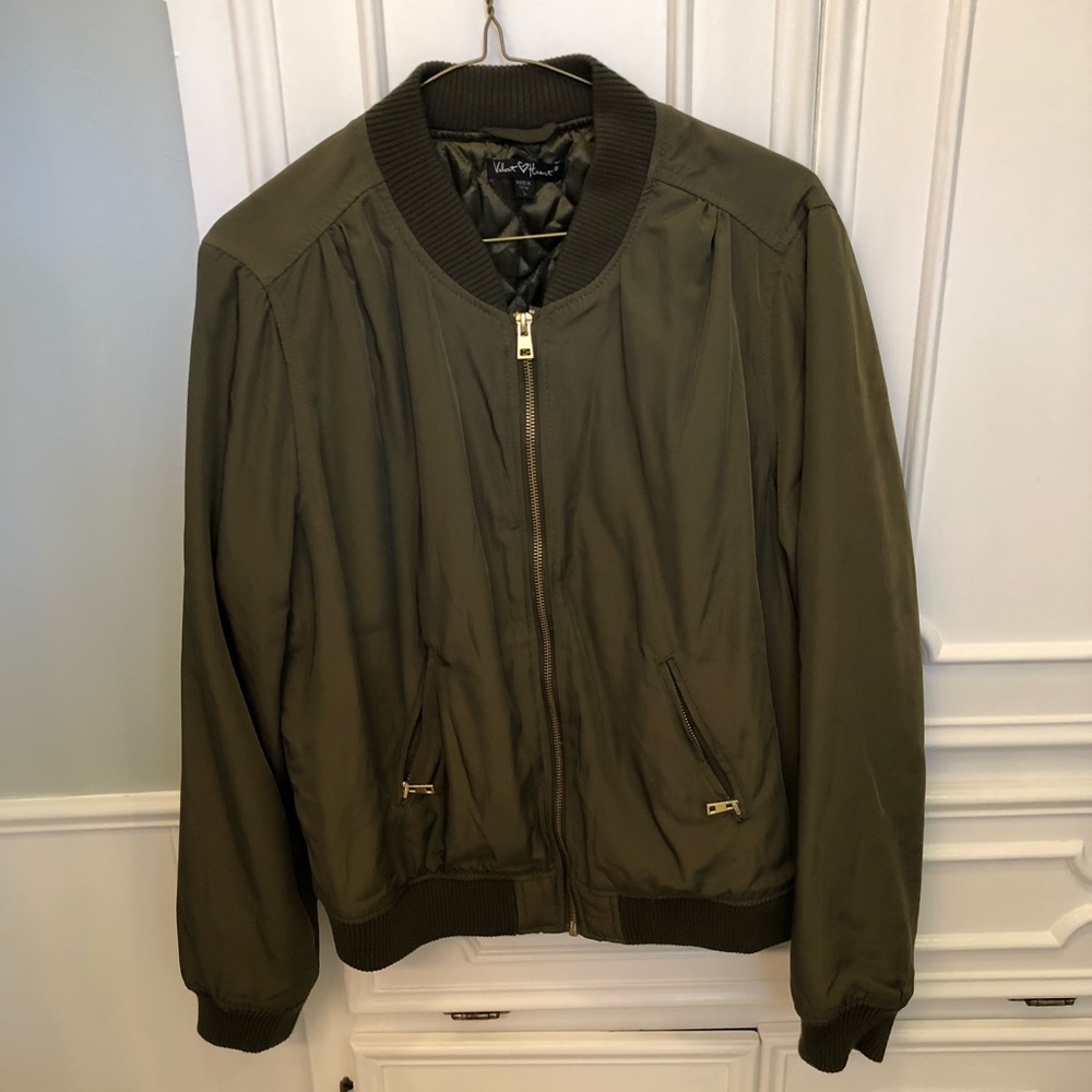 Olive Green Satin Jacket